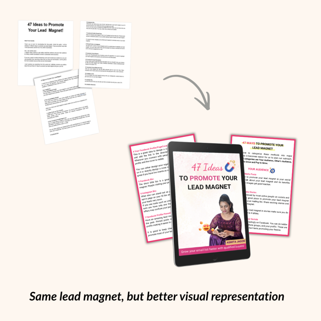 How my lead magnet visual increased it value visual