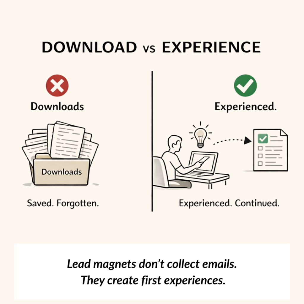Download and Expereince lead magnet visual